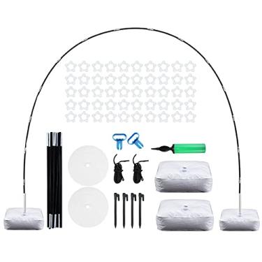 Imagem de Kit de arco de balão com base, 2,5 m de altura e 3 m de largura, suporte de arco de balão, ferramenta de decoração para festa de casamento, aniversário, chá de bebê, festa de Natal