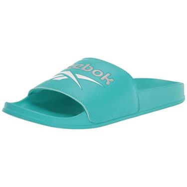 Imagem de Reebok Tênis unissex adulto clássico Slides, Azul-petróleo clássico/branco/cinza puro, 12.5 Women/11 Men