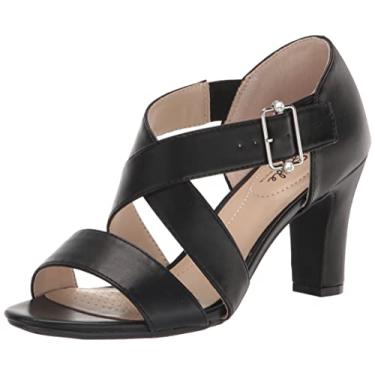 Imagem de LifeStride Sandália feminina Carlyle com tiras de salto, Sandálias, Preto, 10