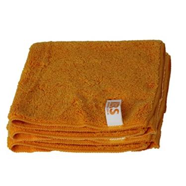 Imagem de Kit 2 Flanelas de Microfribra Laranja 40x40 300GSM Kers, Toalhas para limpeza automotiva