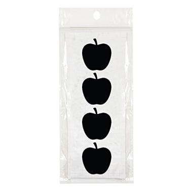 Imagem de Wrapables Etiquetas de quadro negro para organizar etiquetas de presente, marcadores de bebida/vinho e casamentos, 4 x 4 cm, maçã, conjunto com 32