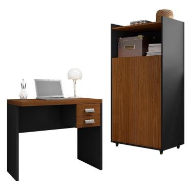 Imagem de Kit Conjunto Escritório 3 Peças Studio Marrom Caemmun