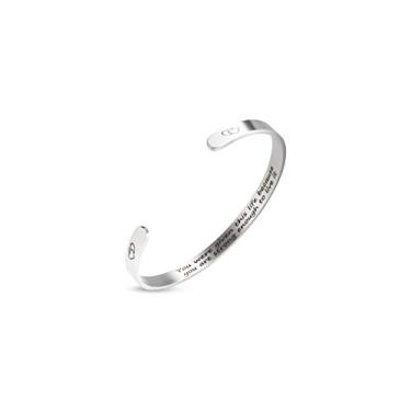 Imagem de A N KINGPiiN Pulseiras inspiradoras para mulheres, presente inspirador para mulheres, meninas, homens, motivacional, aniversário, bracelete, amizade, mantra, personalizado, caixa de presente, 10 inch, Metal