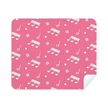 Imagem de DIYthinker Diagonal Music Notes Pano de Limpeza Rosa Limpador de Tela 2 Peças Tecido Camurça