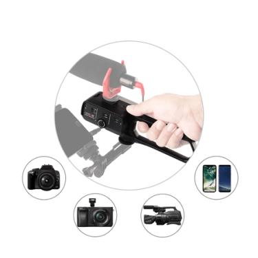 Imagem de Adaptador Áudio LensGo D1L de Microfones para Câmeras e Filmadoras com Regulador de Frequência