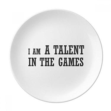 Imagem de Prato decorativo de porcelana Salver Prato de jantar I Am A Talent Games