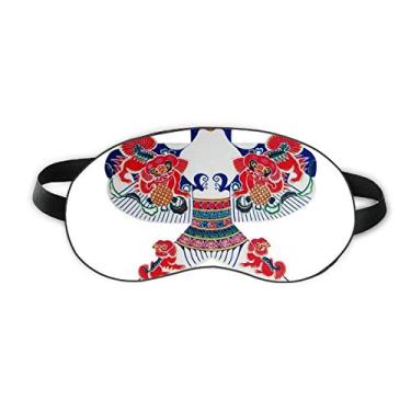 Imagem de Capa para sombra noturna macia com estampa de pipa de cultura chinesa tradicional