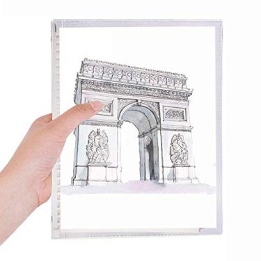 Imagem de Caderno Arc De Triomph em Paris, França, folha solta, diário recarregável, papelaria
