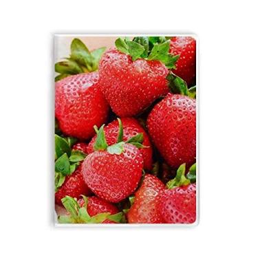 Imagem de Diário de capa macia com estampa de frutas vermelhas e morango
