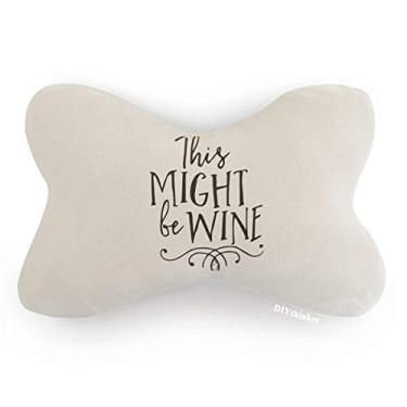 Imagem de DIYthinker This Might Be almofada de apoio de cabeça com design de renda para carro, acabamento de pescoço