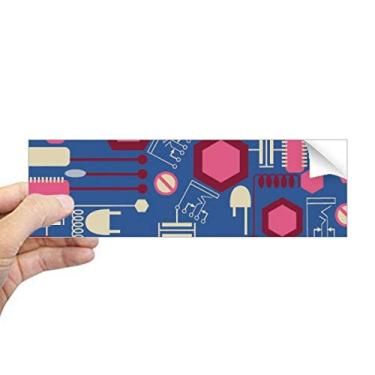 Imagem de DIYthinker Plugue de soquete padrão diagrama de circuito, adesivo retangular para janela de notebook