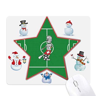Imagem de Mouse pad com estrela do boneco de neve Mummy mas do jogador de futebol