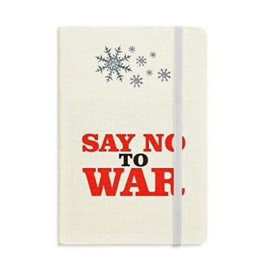 Imagem de Caderno de inverno Say Não to War World Love Peace World com flocos de neve