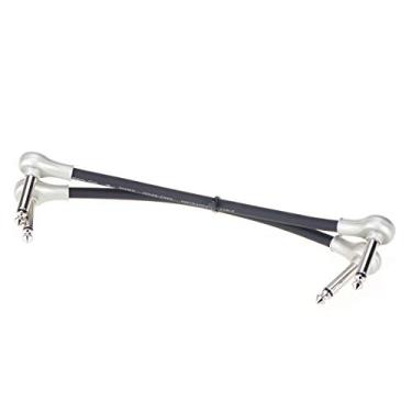 Imagem de Kirlin Kit 2 Cabos 1/4 "Mono Plug Patch de Pedal Efeito 0.15m para Guitarra Baixo ou Violão ,Preto
