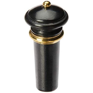 Imagem de Botão Hill para Violino 3/4 ou 4/4 em Ébano com Pino e Colar Dourado - DAC8347