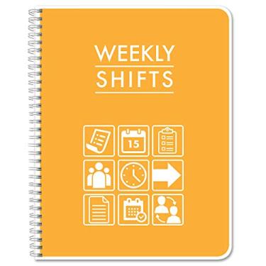 Imagem de BookFactory Agenda Semanal de Turnos/Horários - 120 Páginas, 21,6 cm x 28 cm, Fio O (LOG-120-7CW-PP-(WeeklyShifts)-BX) - 2021