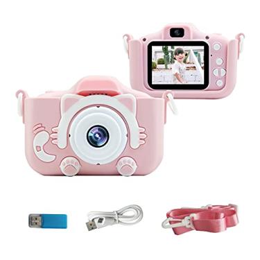Imagem de Domary Câmera digital infantil 20MP 1080P HD câmera de vídeo filmadora Câmera recarregável fofa com tela de 1,9 polegadas e cartão de memória de 32GB Jogos de suporte Fotografia ao ar livre Anive