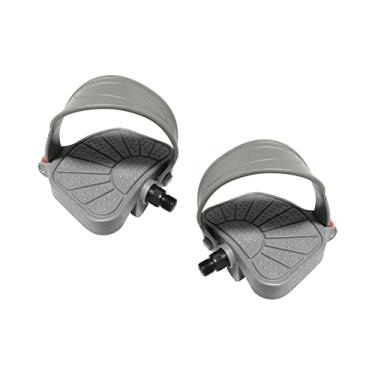 Imagem de Vaveren Pedal de bicicleta ergométrica com alça ajustável Pedal de ciclismo para acessórios de equipamento de fitness para bicicleta ergométrica interna de, 1 par L e R