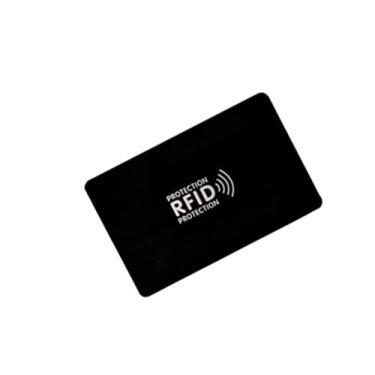 Imagem de kit Com 5 Porta Cartão Anti Fraude Por Compra Por Aproximação Contactless Anti RFID/NFC Trava Sinal De Transmissão (PRETO)
