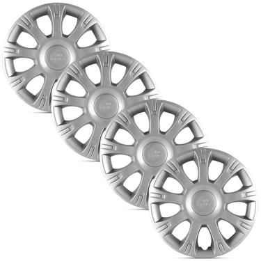 Imagem de Jogo 4 Calota Modelo Original Sandero Logan Prata Aro 14