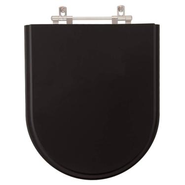 Imagem de Assento Sanitario Poliester Luna Preto para Vaso Icasa