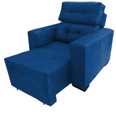 Imagem de  Cadeira Poltrona Reclinável Retrátil Isabelle Consultório Estética Facial Cílios Sobrancelha Marinho