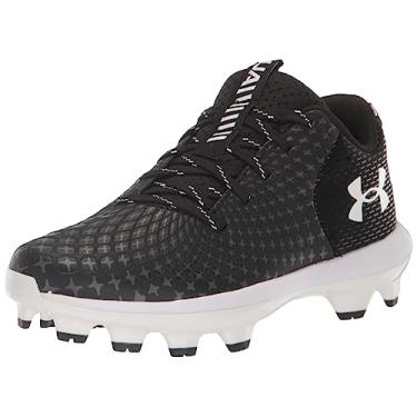 Imagem de Under Armour Tênis de softbol unissex infantil Glyde 2.0 TPU Jr, (001) Preto/Preto/Branco, 6 Big Kid