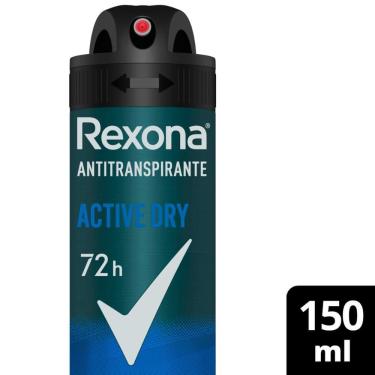 Imagem de Desodorante Antitranspirante Aerosol Men Rexona Active Dry 150ml