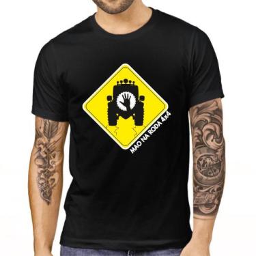 Imagem de Camiseta Masculina Preta Trilha Troller 4X4 Montanha Escalada - Retha