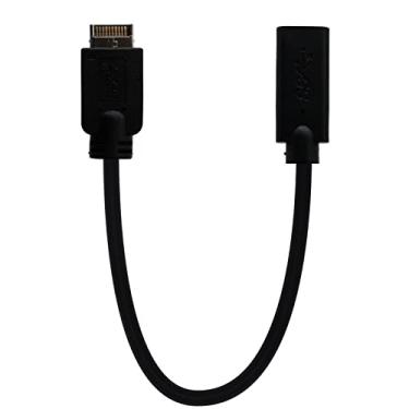 Imagem de MOTONG Cabo USB 3.1 tipo E para USB 3.1 tipo C macho para fêmea, cabo de extensão de cabeçalho de painel frontal USB 3.1 tipo C (300 cm, M a F)