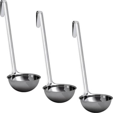 Imagem de Avant Grub - Concha de Sopa Superresistente, Ergonômica de 170g, Pacote com 3, Aço Inoxidável com Alças Longas