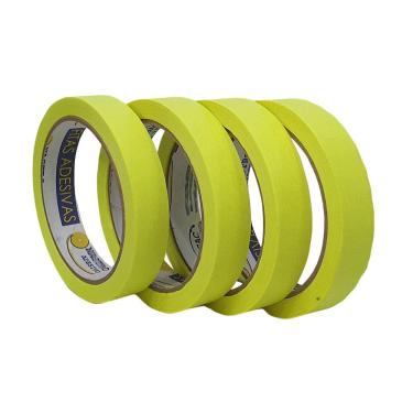 Imagem de Kit De Fita Crepe Colorida Neon Com 4 Rolos De 18mm X 30m