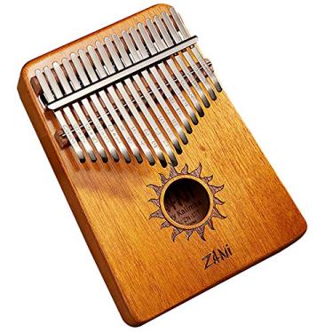 Imagem de Piano de polegar Kalimba com 17 teclas, instrumento musical de piano de dedo, piano de polegar profissional presente musical arco cor de tronco