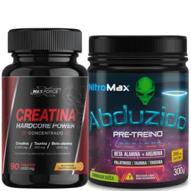 Imagem de Creatina Mastigável 90 Tabletes Sabor Laranja + Pré Treino Abduzido 300g (TAURINA - ARGININA - TIROSINA)
