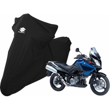 Imagem de Capa Protetora Para Cobrir Moto Suzuki DL 1000 Não Risca (Preto)