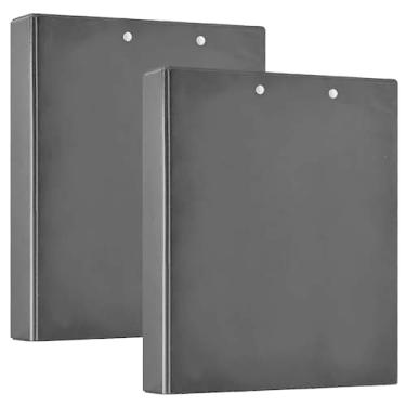 Imagem de Fichários de caderno de três anéis, fichários de caderno de 3,8 cm com bolsos internos, pacote com 1/2 fichário escolar, 200 folhas, padrão caleidoscópio, preto e branco