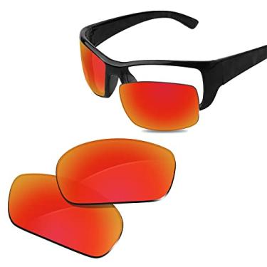 Imagem de Glintbay Lentes de óculos de sol de substituição 100% precisas para Ray-Ban RB4149 59 mm - Espelhado vermelho fogo polarizado