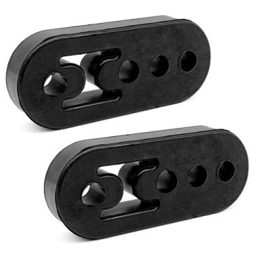 Imagem de 2 peças cabide de escapamento de borracha silenciador universal 4 furos, diâmetro do furo 12 mm (0,47 polegadas), gancho de borracha de escape de carro isolador de isolamento de borracha de alta