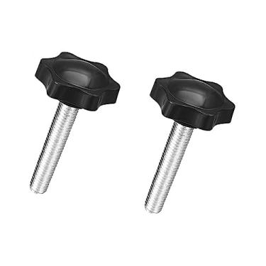 Imagem de Boxonly Botão de parafuso de fixação para máquina de tornos equipamentos mecânicos instrumentos e equipamentos industriais ameixa em forma de parafuso hexagonal puxador de aperto M10 x 50 mm 2 peças