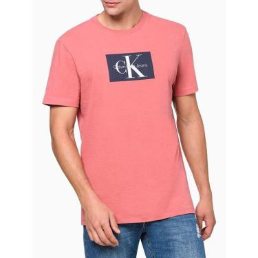 Imagem de Camiseta Calvin Klein Masculina Re issue Retângulo Blush - CKJM105D-0230-Masculino