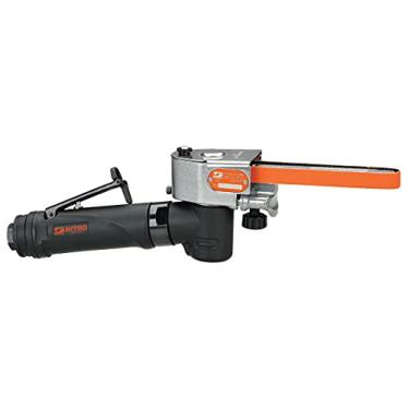 Imagem de Dynabrade (MNF13 Mini-NitroFile Ferramenta de correia abrasiva para correias de 13" (330 mm) | Alça ergonômica de deslocamento de 7 graus, motor pneumático de 0,4 hp 25.000 RPM | para correias longas