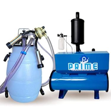 Imagem de Ordenhadeira Mecanica balde ao pé Bomba de vácuo 300 litros, Motor 1Cv, com 1 Conjunto De Ordenha completo (220) (110)