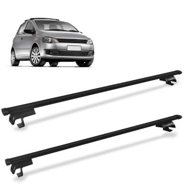 Imagem de Rack De Teto Travessa Larga Universal 1,35m Aluminio Preto