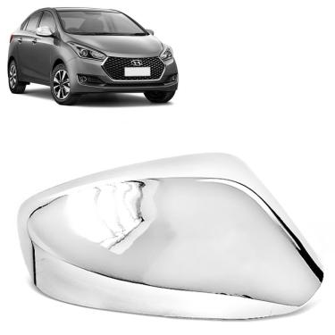 Imagem de Aplique Retrovisor HB20 2013 a 2019 LD S/ pisca Cromado
