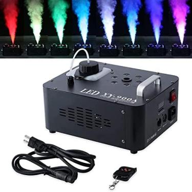 Imagem de Máquina de fumaça, estilo suspenso 1200w 6 LED DMX 1L Máquina de fumaça de palco de spray vertical com controle remoto, palco de DJ para clubes, festas, casamentos e feriados
