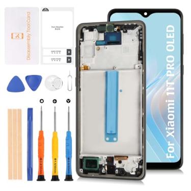 Imagem de Olivechard Tela LCD OLED A33 5G com impressão digital + moldura para Samsung Galaxy A33 5G SM-A136E A336B A336M 16.3 cm LCD Screen Display Substituição Touch Digitalizador Kit de montagem