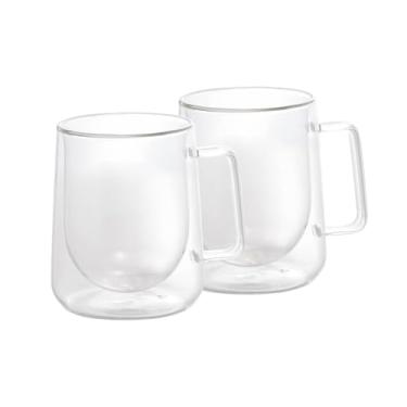 Imagem de CJ 2 XÍCARAS P/CAFÉ E CHÁ DUPLA PAREDE DE VIDRO BOROSSILICATO 300ml