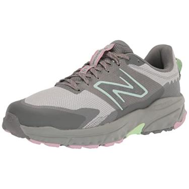 Imagem de New Balance Tênis de corrida feminino Fresh Foam 510 V6 Trail, Cinza brilhante/cinza porto/nuvem lilás, 6 Wide