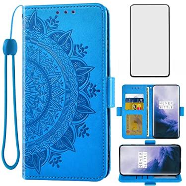Imagem de Asuwish Capa carteira compatível com OnePlus 7 Pro, protetor de tela de vidro temperado, porta-cartões, alça de pulso, capa de celular para OnePlus7Pro 5G One Plus 1+7 1Plus OnePlus7 7Pro One+ 1 +