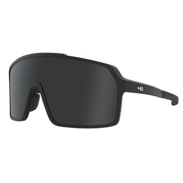 Imagem de HOT BUTTERED - Óculos de Sol HB GRINDER - Proteção UV, Óculos Escuros Masculino e Feminino, Performance Esportes Ciclismo - Preto Quadrado, Lente Fume